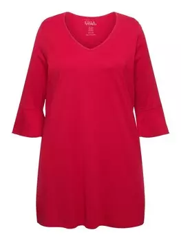Футболка Ulla Popken Longshirt, цвет dunkel rot