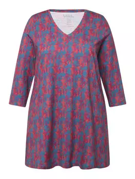Футболка Ulla Popken Longshirt, цвет dunkle beere