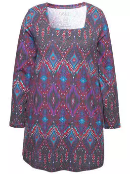 Футболка Ulla Popken Longshirt, цвет dunkle beere
