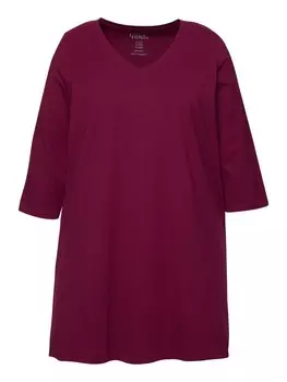 Футболка Ulla Popken Longshirt, цвет dunkle beere
