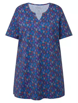 Футболка Ulla Popken Longshirt, цвет dunkles knigsblau