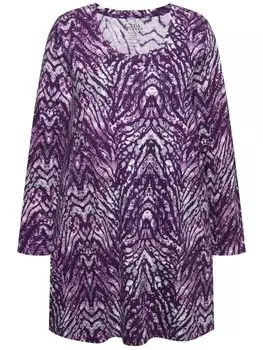 Футболка Ulla Popken Longshirt, цвет dunkles lila