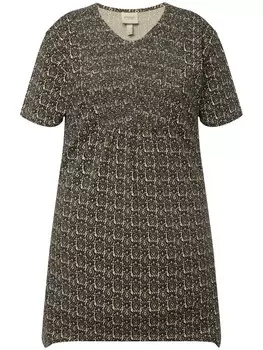 Футболка Ulla Popken Longshirt, цвет dunkles olive