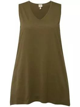 Футболка Ulla Popken Longshirt, цвет dunkles olive