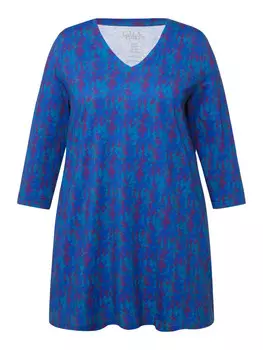 Футболка Ulla Popken Longshirt, цвет dunkles saphir
