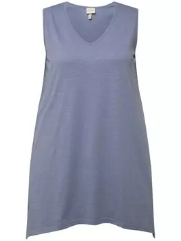 Футболка Ulla Popken Longshirt, цвет helles taubenblau