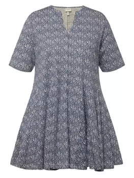 Футболка Ulla Popken Longshirt, цвет helles taubenblau