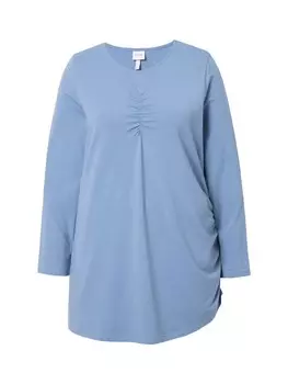 Футболка Ulla Popken Longshirt, цвет jeansblau
