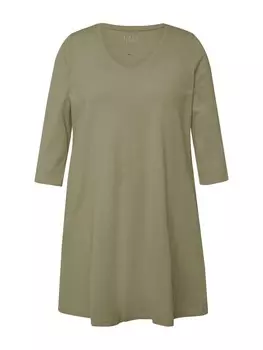 Футболка Ulla Popken Longshirt, цвет lodengrn
