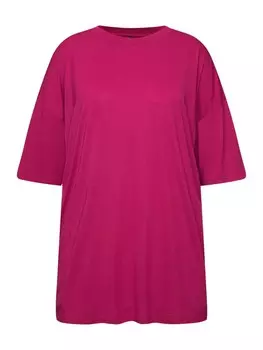 Футболка Ulla Popken Longshirt, цвет magenta