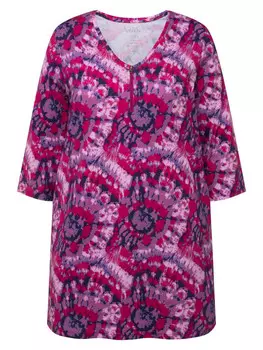 Футболка Ulla Popken Longshirt, цвет magenta