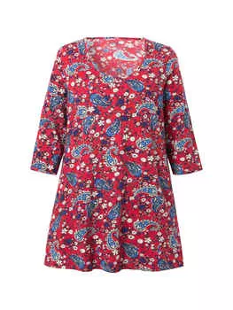 Футболка Ulla Popken Longshirt, цвет marine