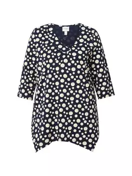 Футболка Ulla Popken Longshirt, цвет marine