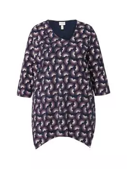 Футболка Ulla Popken Longshirt, цвет marine