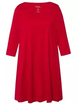 Футболка Ulla Popken Longshirt, цвет salsa