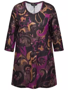 Футболка Ulla Popken Longshirt, цвет schwarze kirsche