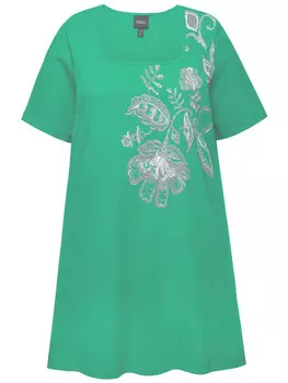Футболка Ulla Popken Longshirt, цвет sommer grn