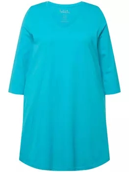 Футболка Ulla Popken Longshirt, цвет tiefes aqua