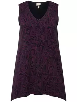 Футболка Ulla Popken Longshirt, фуксия