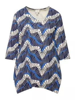 Футболка Ulla Popken Longshirt, синий