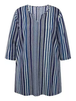 Футболка Ulla Popken Longshirt, синий