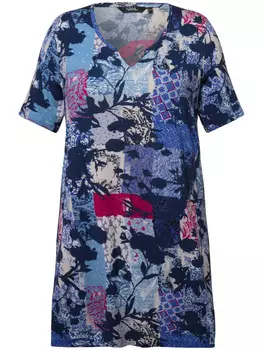 Футболка Ulla Popken Longshirt, синий