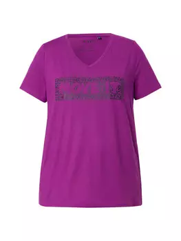 Футболка Ulla Popken Shirt, цвет brombeere
