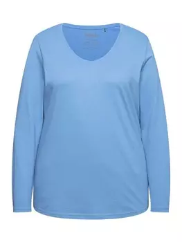 Футболка Ulla Popken Shirt, цвет helle kornblume