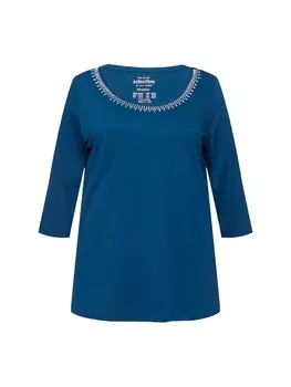 Футболка Ulla Popken Shirt, цвет mittelblau