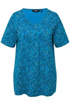 Футболка Ulla Popken Shirt, цвет navy/sapphire