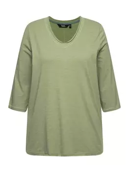 Футболка Ulla Popken Shirt, цвет salbeigrn