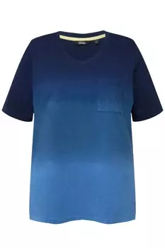 Футболка Ulla Popken Shirt, пятнистый синий