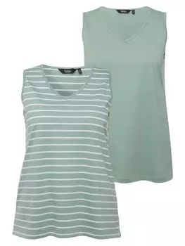 Футболка Ulla Popken Strick Top, цвет helles moosgrn