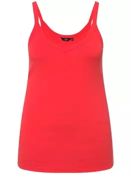 Футболка Ulla Popken Strick Top, цвет hibiskusrot