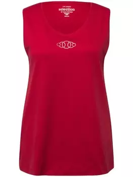 Футболка Ulla Popken Strick Top, цвет salsa