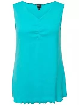 Футболка Ulla Popken Strick Top, цвет tiefes aqua