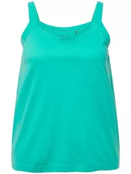 Футболка Ulla Popken Strick Top, цвет trkisgrn