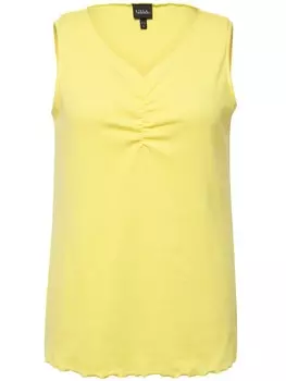 Футболка Ulla Popken Strick Top, цвет zitronengelb