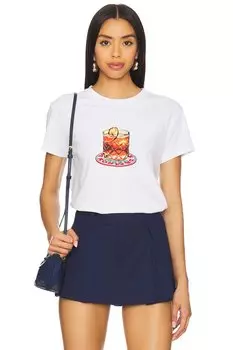 Футболка уменьшенного размера Negroni от Damson Madder, white