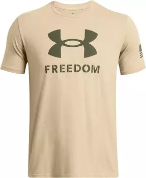 Футболка Under Armour Freedom Logo T-Shirt, цвет Desert Sand/Marine OD Green