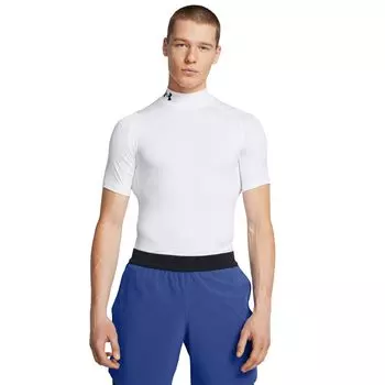 Футболка Under Armour HeatGear Armour Comp Mock Short, белый/черный