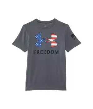 Футболка Under Armour Kids Freedom Logo T Shirt, цвет Castlerock/Black