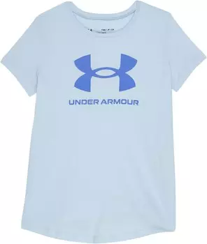 Футболка Under Armour Kids Live Sportstyle Graphic Tee, цвет Oxford Blue/Brilliant Violet