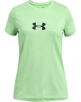 Футболка Under Armour Kids Tech Twist Arch Big Logo Short Sleeve Crew Neck, цвет Aloe/Black