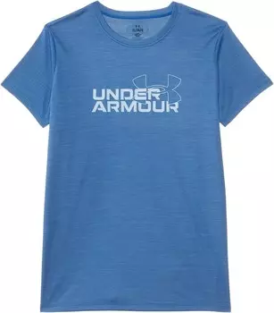 Футболка Under Armour Kids Tech Twist Wordmark Logo Short Sleeve T-Shirt, цвет Tech Blue/Nimbus Blue