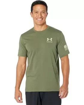 Футболка Under Armour New Freedom Flag, цвет Marine OD Green/Desert Sand