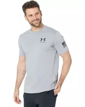 Футболка Under Armour New Freedom Flag, цвет Steel Medium Heather/Black