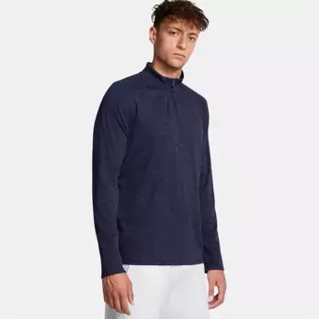 Футболка Under Armour Tech Textured half zip long sleeve, черный