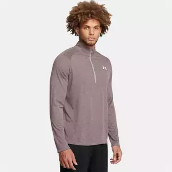 Футболка Under Armour Tech Textured half zip long sleeve, серый