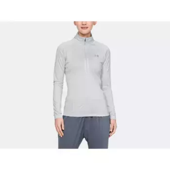 Футболка Under Armour Tech Twist half zip long sleeve, серый